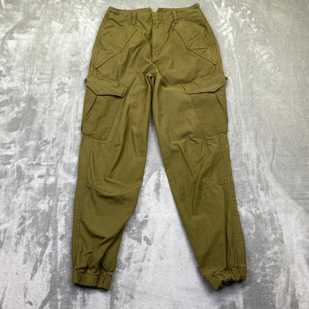 Rag & Bone Olive‎ Cargo Jogger Pants Women Size 24 Fits 25" Zipped Ankle Utility